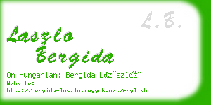 laszlo bergida business card